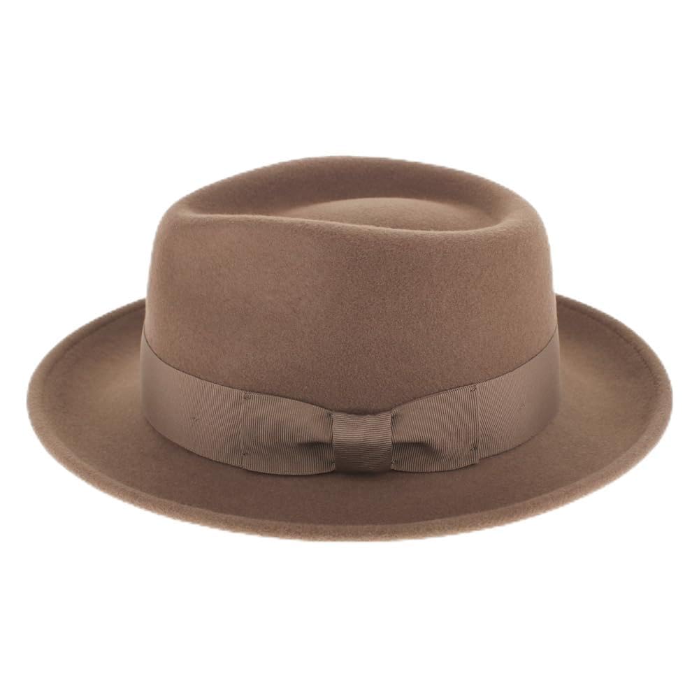 Belfry Gangster Men’s Fedora – Crushable 100% Wool Felt Hat, Stain Resistant & Travel Friendly Dress Fedora