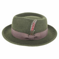 Belfry Gangster Men’s Fedora – Crushable 100% Wool Felt Hat, Stain Resistant & Travel Friendly Dress Fedora
