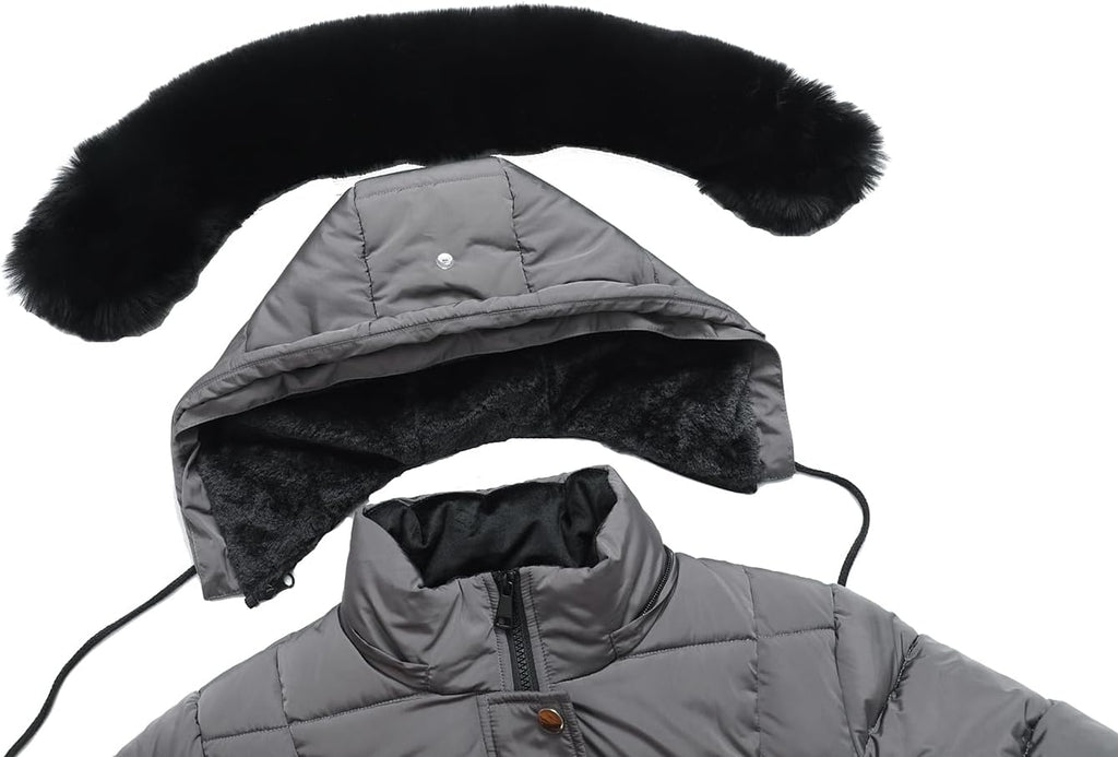 MOERDENG Women's Waterproof Long Winter Down Coats Warm Puffer Jacket Parka