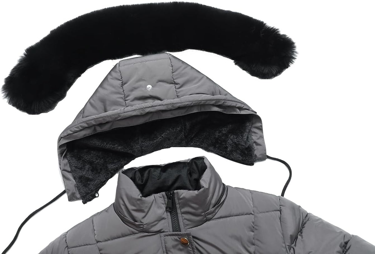 MOERDENG Women's Waterproof Long Winter Down Coats Warm Puffer Jacket Parka