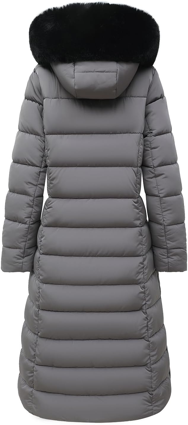 MOERDENG Women's Waterproof Long Winter Down Coats Warm Puffer Jacket Parka