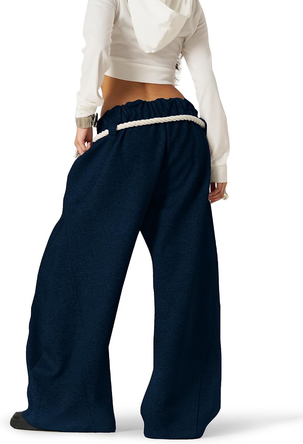 Aelfric Eden Super Baggy Barrel Sweatpants Wide Leg Pants for Women Men Casual Elastic Waist Unisex Lantern Trouser Pants