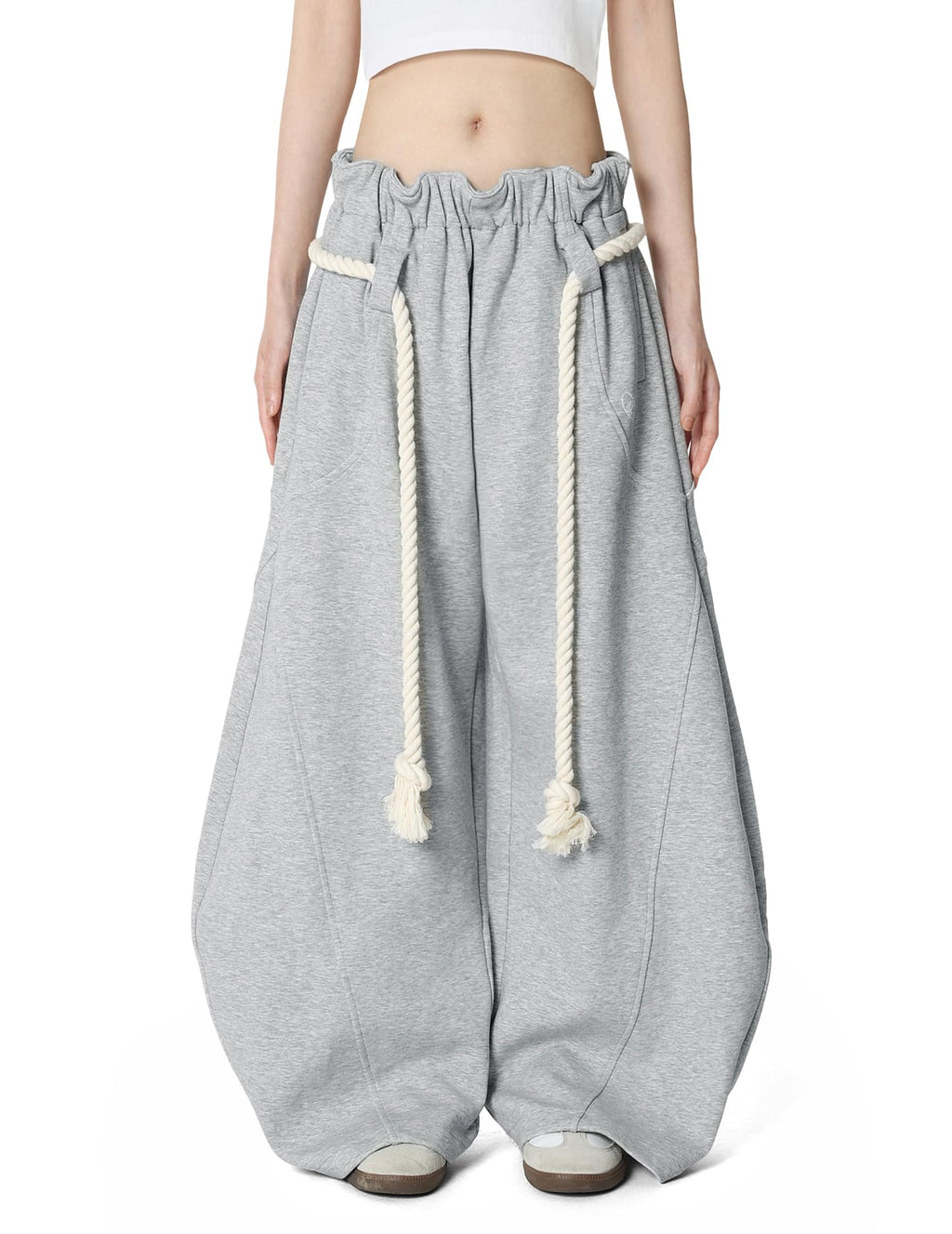 Aelfric Eden Super Baggy Barrel Sweatpants Wide Leg Pants for Women Men Casual Elastic Waist Unisex Lantern Trouser Pants