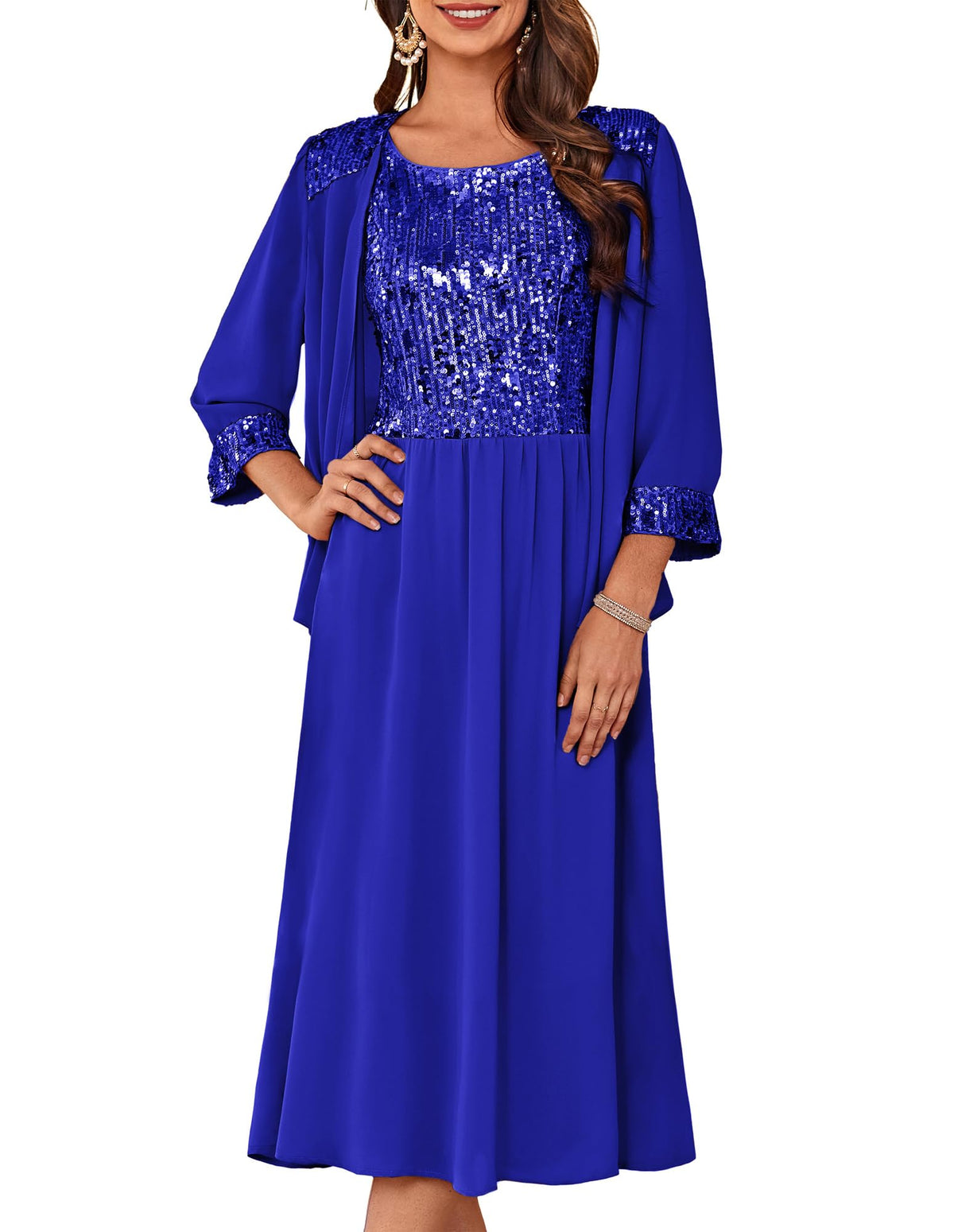 GRACE KARIN Formal Wedding Guest Dress Sequin Mother of The Bride Dresses