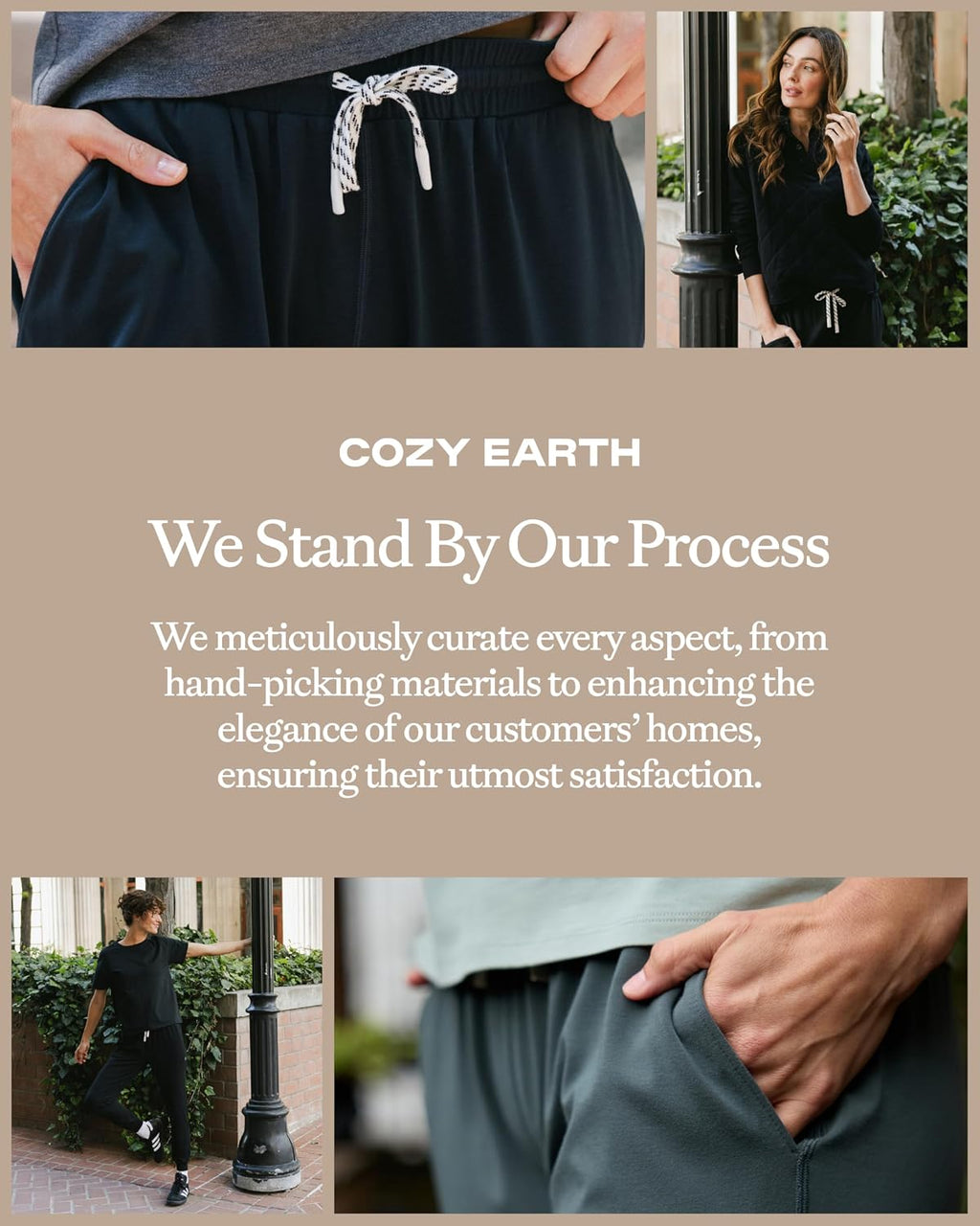 Cozy Earth Women's Studio Jogger Pants, Mid-Rise Lightweight Casual Joggers